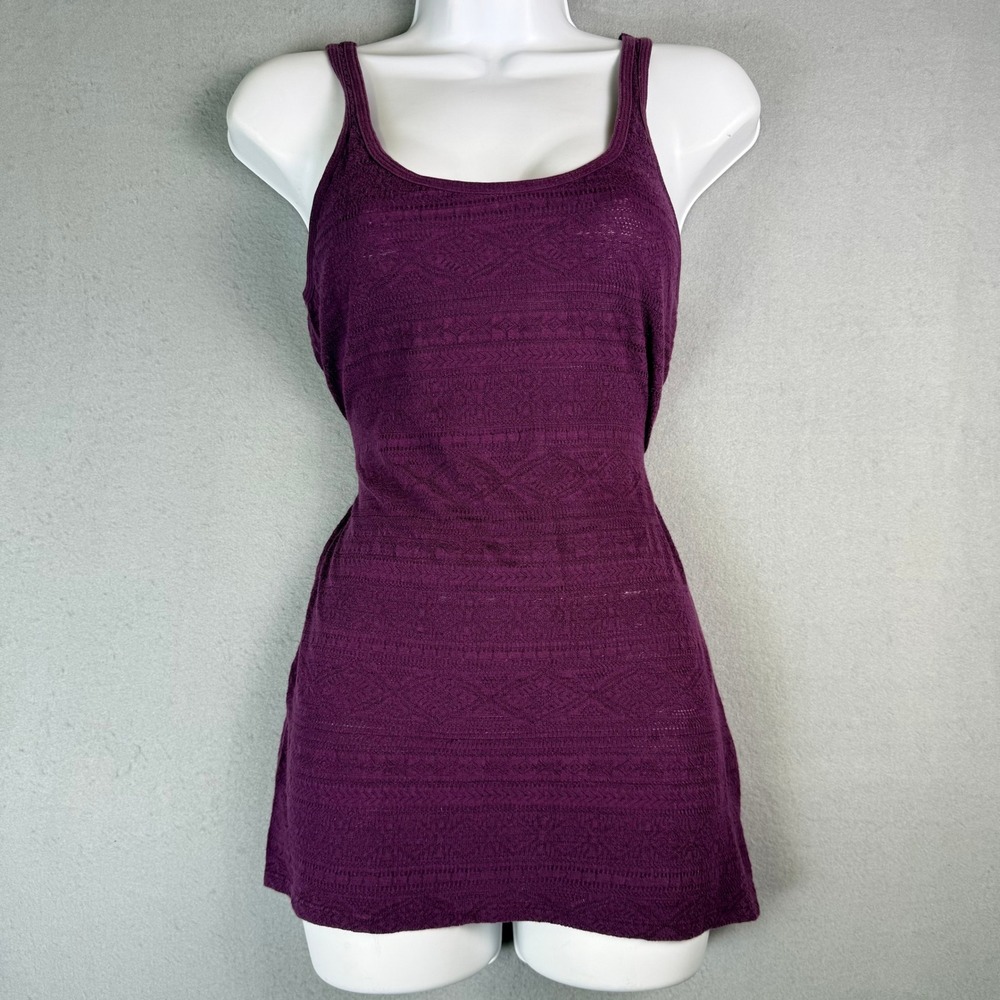 VTG Mossimo Semi-Sheer Knit Tank Top Y2K Indie Sleaze Textured L Whimsigoth 90's